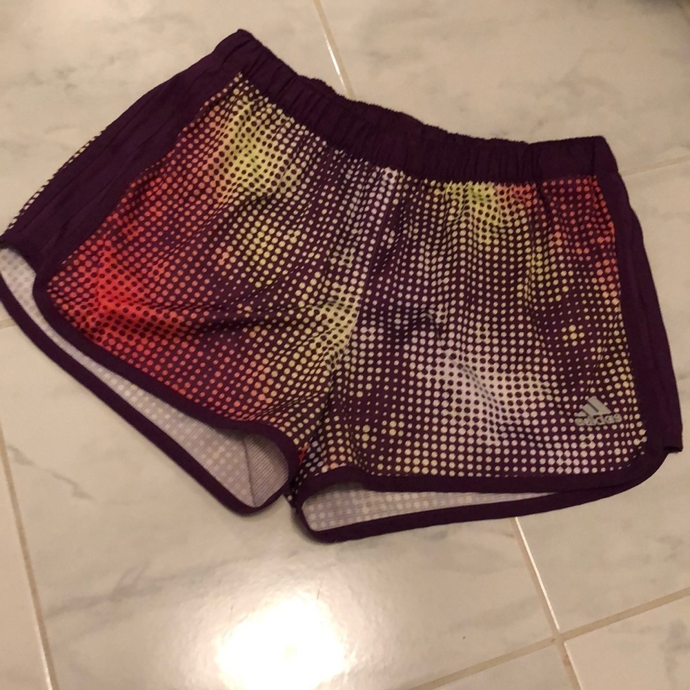 ADIDAS ladies lined running shorts. EUC